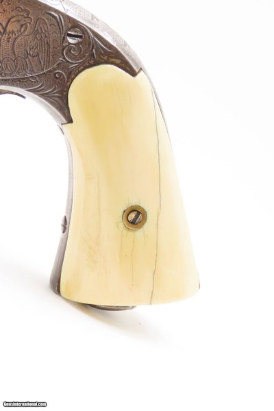 Antique MERWIN, HULBERT & Co. SA Large Frame “Frontier” w/ANTIQUE IVORIESENGRAVED Single Action Revolver ANTIQUE IVORY GRIP - Image 3 of 17