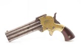 RARE Antique WILLIAM W. MARSTON Three Barrel .32 RF DERINGER Pocket PistolCIVIL WAR ERA Triple Barrel Superposed Pistol - 2 of 18