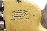 RARE Antique WILLIAM W. MARSTON Three Barrel .32 RF DERINGER Pocket PistolCIVIL WAR ERA Triple Barrel Superposed Pistol - 6 of 18