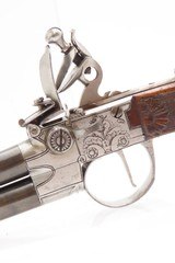 Antique EUROPEAN “Tap Action” DOUBLE BARREL Superposed .41 FLINTLOCK Pistol Very Nice ENGRAVED LATE 1700S to EARLY 1800s! - 4 of 16