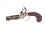 Antique EUROPEAN “Tap Action” DOUBLE BARREL Superposed .41 FLINTLOCK Pistol Very Nice ENGRAVED LATE 1700S to EARLY 1800s! - 2 of 16