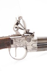 Antique EUROPEAN “Tap Action” DOUBLE BARREL Superposed .41 FLINTLOCK Pistol Very Nice ENGRAVED LATE 1700S to EARLY 1800s! - 15 of 16