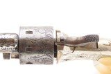 FACTORY ENGRAVED & LETTERED Antique COLT “Open Top” RF POCKET Revolver NICKEL PLATED with ANTIQUE IVORY GRIPS - 9 of 19