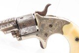 FACTORY ENGRAVED & LETTERED Antique COLT “Open Top” RF POCKET Revolver NICKEL PLATED with ANTIQUE IVORY GRIPS - 4 of 19