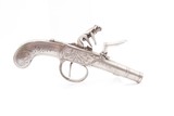 Engraved SEGALLAS Antique British BOX LOCK FLINTLOCK Metal POCKET Pistol
Mid-18th Century POCKET or BELT Pistol - 14 of 17