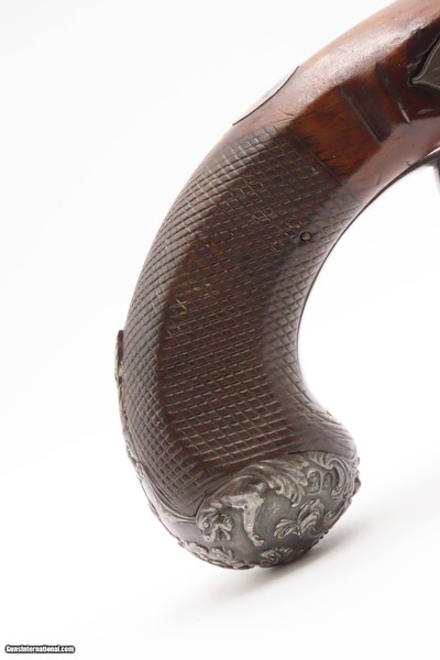 1804 SILVER Hallmark Antique Joseph MANTON Pistol Large Ornate Set TriggerENGRAVED with CAST SILVER HARDWARE - Image 15 of 20