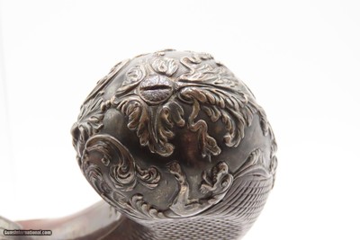 1804 SILVER Hallmark Antique Joseph MANTON Pistol Large Ornate Set TriggerENGRAVED with CAST SILVER HARDWARE - Image 13 of 20