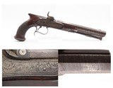 LIVERPOOL British Antique EDWARD PATRICK Saw Handle Target Pistol
PERCUSSION .50 Caliber Rifled Bore Set Trigger - 5 of 19