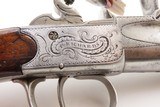 Engraved & SILVER INLAID Antique T. RICHARDS Cannon Barrel FLINTLOCK Pistol With SILVER MASK CAP and IRISH REGISTRATION Mark - 17 of 21