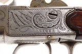 Engraved & SILVER INLAID Antique T. RICHARDS Cannon Barrel FLINTLOCK Pistol With SILVER MASK CAP and IRISH REGISTRATION Mark - 7 of 21