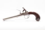 Engraved & SILVER INLAID Antique T. RICHARDS Cannon Barrel FLINTLOCK Pistol With SILVER MASK CAP and IRISH REGISTRATION Mark - 3 of 21