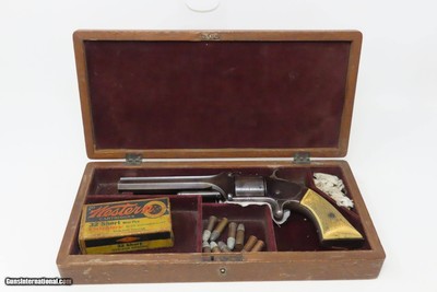 CASED CIVIL WAR Era Antique SMITH & WESSON No. 2 OLD ARMY .32 Cal. Revolver With ANTIQUE IVORY GRIPS and ACCESSORIES - Image 4 of 22