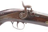 1865 mfr SPANISH Antique GASTELU Eibar MARTIAL Belt Hook Pistol .70 Caliber w/BELT HOOK & LANYARD RING - 4 of 20