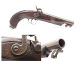 1865 mfr SPANISH Antique GASTELU Eibar MARTIAL Belt Hook Pistol .70 Caliber w/BELT HOOK & LANYARD RING