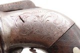 GOLD RUSH Era ALLEN & THURBER Antique WORCHESTER Period PEPPERBOX Revolver
ENGRAVED First DA Revolving Percussion Pistol - 6 of 20