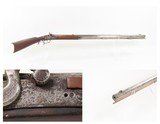 HEAVY BARRELED Antique Mid-1800s Half Stock .36 Percussion HOMESTEAD Rifle
Mid-1800s GAME GETTING Rifle with GOULCHER LOCK - 1 of 25