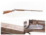 Engraved Mid-1800 Antique S. VOSBURGH Half Stock Percussion HOMESTEAD Rifle ALABAMA, NEW YORK Made Game Getting Rifle