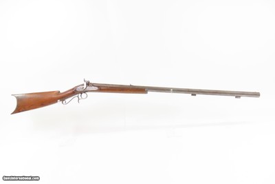 Engraved Mid-1800 Antique S. VOSBURGH Half Stock Percussion HOMESTEAD Rifle ALABAMA, NEW YORK Made Game Getting Rifle - Image 2 of 25