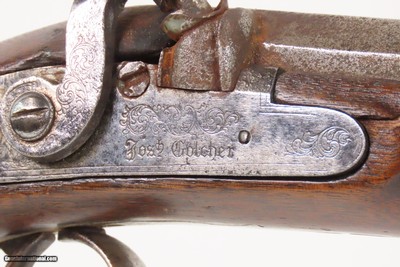 Engraved Mid-1800 Antique S. VOSBURGH Half Stock Percussion HOMESTEAD Rifle ALABAMA, NEW YORK Made Game Getting Rifle - Image 9 of 25