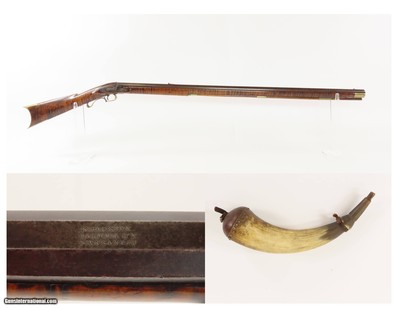 Antique STILLMAN JACKSON Full-Stock “MULE EAR” Percussion American RIFLE
SCARCE Mid-1800s HUNTING/HOMESTEAD Rifle