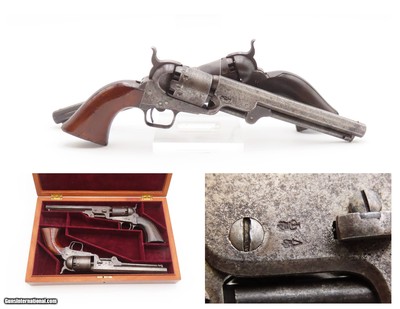 CASED BRACE of CIVIL WAR Era Antique COLT M1851 NAVY Percussion Revolvers