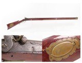 PIONEER Era Antique Full-Stock .38 Percussion FRONTIER Long Rifle HOMESTEAD ENGRAVED Kentucky Style Rifle Made w/CHERRY STOCK