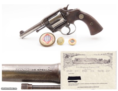 COLT Lettered WELLS FARGO “W.F. & CO.” POLICE POSITIVE .38 SPC Revolver C&R
Made & Shipped to WF in 1915!