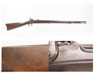 Antique CIVIL WAR Springfield U.S. “ARTILLERY MODEL” 1863 Rifle-Musket .58
Whitney Arms EAGLE Marked Stock w Cartouches