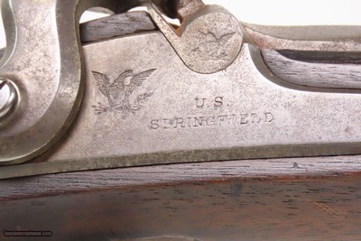 Antique CIVIL WAR Springfield U.S. “ARTILLERY MODEL” 1863 Rifle-Musket .58Whitney Arms EAGLE Marked Stock w Cartouches - Image 8 of 25