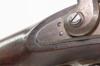 Antique CIVIL WAR Springfield U.S. “ARTILLERY MODEL” 1863 Rifle-Musket .58Whitney Arms EAGLE Marked Stock w Cartouches - Image 9 of 25