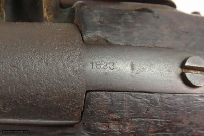 1833 Dated Antique W.L. EVANS Contract U.S. M1816 Type II FLINTLOCK MusketOne of Only 1,500 Type II Muskets Produced - Image 24 of 25