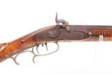 Mid-1800s Antique J. YOUNG Half Stock Percussion HOMESTEAD/HUNTING Rifle
Curly Maple GAME GETTING Rifle w/SET TRIGGER - 6 of 25