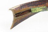 Antique Half Stock .42 Percussion HOMESTEAD/HUNTING Rifle CURLY MAPLE Stock Mid-1800s GAME GETTING Rifle w/SET TRIGGER - 9 of 25