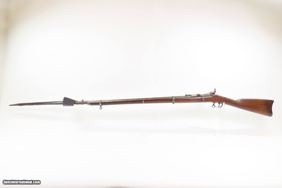 INDIAN WARS Antique U.S. SPRINGFIELD M1868 Trapdoor BREECH LOADER w/BAYONET 1863 Dated Lock & 1869 Dated Breech with SCABBARD - Image 25 of 25