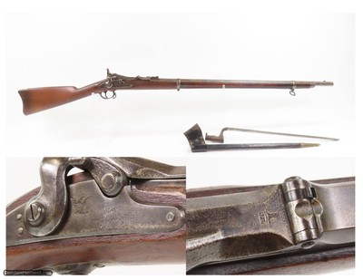 INDIAN WARS Antique U.S. SPRINGFIELD M1868 Trapdoor BREECH LOADER w/BAYONET 1863 Dated Lock & 1869 Dated Breech with SCABBARD