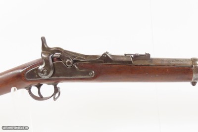 INDIAN WARS Antique U.S. SPRINGFIELD M1868 Trapdoor BREECH LOADER w/BAYONET 1863 Dated Lock & 1869 Dated Breech with SCABBARD - Image 5 of 25