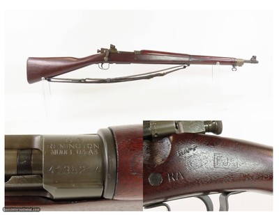 WORLD WAR II U.S. Remington M1903A3 Bolt Action C&R Rifle .30-06 with SLING Made in 1942 w/ “R.A. / FLAMING BOMB / 1-43” Barrel