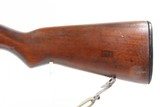 WORLD WAR II Era SPRINGFIELD U.S. M1 GARAND .30-06 Infantry Rifle C&R WWII
With “RIA/EB” Stock and CANVAS SLING - 24 of 25