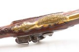 ORNATE MARTIAL FLINTLOCK Pistol with EAGLE & RABBIT Figures .58 Caliber
18th Century with Gold Plated Castings - 14 of 20