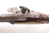 ORNATE MARTIAL FLINTLOCK Pistol with EAGLE & RABBIT Figures .58 Caliber
18th Century with Gold Plated Castings - 10 of 20