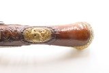 ORNATE MARTIAL FLINTLOCK Pistol with EAGLE & RABBIT Figures .58 Caliber
18th Century with Gold Plated Castings - 8 of 20