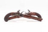 c1780s CASED SET Antique BENNETT Flintlock DUELING PISTOLS British .58 Cal. Beautiful Brace of ENGRAVED DUELERS w/ACCESSORIES - 7 of 25