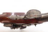 c1780s CASED SET Antique BENNETT Flintlock DUELING PISTOLS British .58 Cal. Beautiful Brace of ENGRAVED DUELERS w/ACCESSORIES - 22 of 25