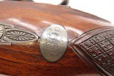 c1780s CASED SET Antique BENNETT Flintlock DUELING PISTOLS British .58 Cal. Beautiful Brace of ENGRAVED DUELERS w/ACCESSORIES - 15 of 25