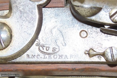 WAR of 1812 Antique U.S. R&C LEONARD Contract Model 1808 FLINTLOCK MusketWAR OF 1812 Era; 1 of only 5,000 Made - Image 7 of 23