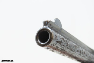 Scarce Antique HENRI PIEPER Model 1893 Gas Seal 8mm Revolver SCROLL ENGRAVE 7-SHOT NAGANT TYPE BELGIAN REVOLVER - Image 6 of 17