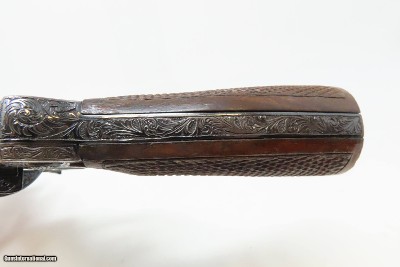 Scarce Antique HENRI PIEPER Model 1893 Gas Seal 8mm Revolver SCROLL ENGRAVE 7-SHOT NAGANT TYPE BELGIAN REVOLVER - Image 14 of 17