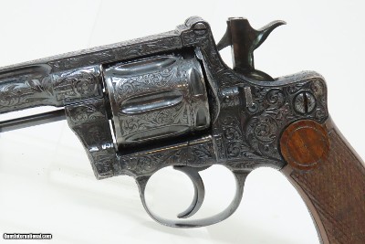 Scarce Antique HENRI PIEPER Model 1893 Gas Seal 8mm Revolver SCROLL ENGRAVE 7-SHOT NAGANT TYPE BELGIAN REVOLVER - Image 12 of 17