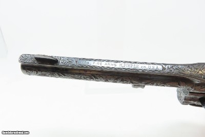 Scarce Antique HENRI PIEPER Model 1893 Gas Seal 8mm Revolver SCROLL ENGRAVE 7-SHOT NAGANT TYPE BELGIAN REVOLVER - Image 7 of 17