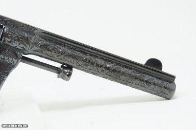 Scarce Antique HENRI PIEPER Model 1893 Gas Seal 8mm Revolver SCROLL ENGRAVE 7-SHOT NAGANT TYPE BELGIAN REVOLVER - Image 17 of 17
